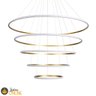 Lustre Pendente 196w Anéis 40|60|80|100|120cm 3000k 14.400lm Ip20 Dourado - 6