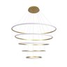Lustre Pendente 196w Anéis 40|60|80|100|120cm 3000k 14.400lm Ip20 Dourado - 1