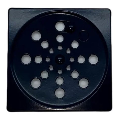 Ralo Grelha Inox Preto Black Banheiro Quadrado 15x15 C Fecho