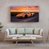 Quadro Decorativo Tela Canvas Conceito Lamborguine Laranja - 200x120 Cm - 1
