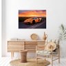 Quadro Decorativo Tela Canvas Conceito Lamborguine Laranja - 200x120 Cm - 4