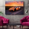 Quadro Decorativo Tela Canvas Conceito Lamborguine Laranja - 200x120 Cm - 2