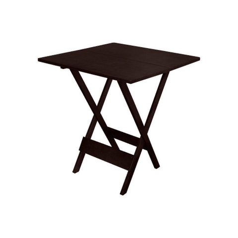 Mesa Dobrável De Madeira Maciça 70X70 - Imbuia - Marrom