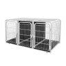 Canil Gaiola Modular 5 Lugares Cães Cachorro Pet Shop Tosa Cor:Branco - 6