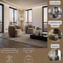Ver imagem 6 de Poltrona Giratoria Orgânica Elegante Confortavel Redonda Anatomica Sala Quarto Recepção Linho Avelud