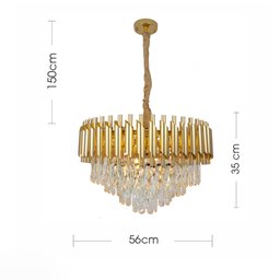 Luminária Pendente Prada Dourada Cristais Legítimos K9 - 4 Luminária Pendente Prada Dourada Cristais Legítimos K9 - 4