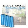 refil cata caca saquinho cão gato pet fezes 60 unidades coletor azul - 2