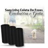 kit refil cata caca pet preto 60 saquinhos coletor higiênico saco cachorro gato - 2