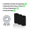 kit refil cata caca pet preto 60 saquinhos coletor higiênico saco cachorro gato - 4