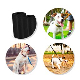 kit refil cata caca pet preto 60 saquinhos coletor higiênico saco cachorro gato - 3