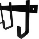 Ver imagem 5 de Cabideiro de Parede com 5 Ganchos para Pendurar Roupas e Bolsas Industrial em Aço Preto