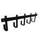 Ver imagem 3 de Cabideiro de Parede com 5 Ganchos para Pendurar Roupas e Bolsas Industrial em Aço Preto