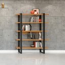 Ver imagem 4 de Estante para Livros Industrial Freijó/preto - Dalla Costa