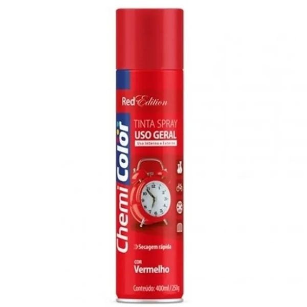Tinta Spray para Uso Geral Vermelho 400ml / 250g ChemiColor - 1