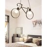 Luminária Pendente Teto Bicicleta 62cm Bocal E27 40w Decoração Moderno - 2