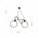 Ver imagem 4 de Luminária Pendente Teto Bicicleta 62cm Bocal E27 40w Decoração Moderno