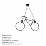 Luminária Pendente Teto Bicicleta 62cm Bocal E27 40w Decoração Moderno - 7