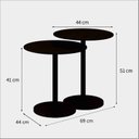Ver imagem 3 de Conjunto 2 Mesas Laterais para Sala de Estar Lia