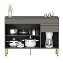 Ver imagem 5 de Balcão com Tampo Cozinha Line 120 Cm com 3 Portas e 1 Gaveta Gris