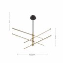 Ver imagem 4 de Luminária Filler Dourada e Preta 1030x645Mm 24W 4000K