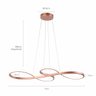 Lustre Pendente Infinito 80cm 40w 3 em 1 Tendência Moderno Bivolt - 5