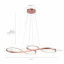 Ver imagem 5 de Lustre Pendente Infinito 80cm 40w 3 em 1 Tendência Moderno Bivolt