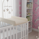 Ver imagem 1 de Trocador Portátil para Berço em Corino Bege Phoenix Baby Macio Higiênico Conforto Infantil Enxoval