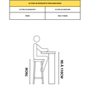 Ver imagem 7 de Banqueta Industrial Z Alta 70cm com Armação de Metal Dourado Estofado Bege