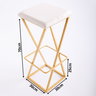 Banqueta Industrial Z Alta 70cm com Armação de Metal Dourado Estofado Bege - 6