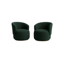 Ver imagem 1 de Kit 02 Poltronas Orgânica Decorativa Beatriz Boucle Verde - Montanaris Decor