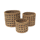 Ver imagem 2 de Jogo 03 Peças Cesto Fibra Natural Decorativo Artesanal