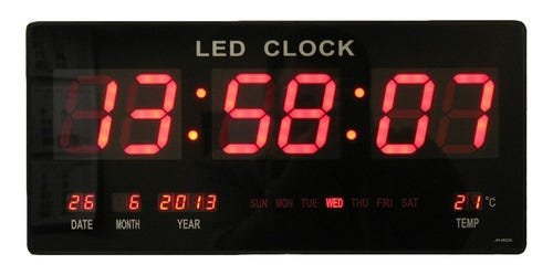 Relógio de Parede/Mesa LED Vermelho Funções Digital Clock Xianjun Xy-4622 - 1