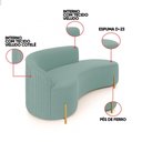 Ver imagem 3 de Sofá 4 Lugares Orgânico 220cm Pé Dourado Morgan Veludo/cotelê Menta D03 - D’Rossi