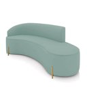 Ver imagem 2 de Sofá 4 Lugares Orgânico 220cm Pé Dourado Morgan Veludo/cotelê Menta D03 - D’Rossi