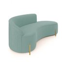 Ver imagem 5 de Sofá 4 Lugares Orgânico 220cm Pé Dourado Morgan Veludo/cotelê Menta D03 - D’Rossi
