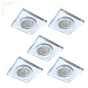 Ver imagem 1 de Kit 5 Spot Cristal Espelhado Embutir Gesso para Closet MR16 ZAN02
