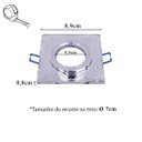 Ver imagem 4 de Kit 10 Spot Quadrado Embutir Espelhado Cristal Dicroica para Cozinha ZAN02