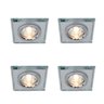 Kit 4 Spot Cristal Quadrado Embutir Gesso Banheiro Mini Dicroica Zan03 - 1