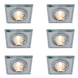 Kit 6 Spot para Banheiro Cristal Espelhado Mini Dicroica Embutir Sanca Zan03 - 1 Kit 6 Spot para Banheiro Cristal Espelhado Mini Dicroica Embutir Sanca Zan03 - 1