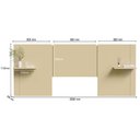 Ver imagem 2 de Cabeceira Casal Modular Lumen Off White - Incorplac