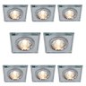 Kit 8 Spot Cristal Quadrado Embutir Gesso Espelhado Gu10 Mr11 Quarto Zan03 - 1