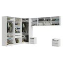 Ver imagem 6 de Quarto Completo Casal de Canto 610 Cm com Mesa de Cabeceira Branco Neo Madesa