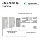 Ver imagem 5 de Quarto Completo Casal de Canto 610 Cm com Mesa de Cabeceira Branco Neo Madesa