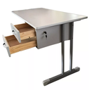 Ver imagem 7 de Kit Home Office Mesa C/ Gaveta 120x60 Standart e Cadeira Laizz Base Preta Cor: Cristal