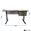Ver imagem 2 de Kit Home Office Mesa C/ Gaveta 120x60 Standart e Cadeira Laizz Base Preta Cor: Cristal