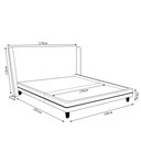 Ver imagem 4 de Conjunto Cama com Cabeceira Queen Torres Pés em Madeira Pu/bouclê Marrom/off White G91 - Gran Belo