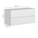 Ver imagem 3 de Mesa de Cabeceira Suspensa Eros 60 Branca
