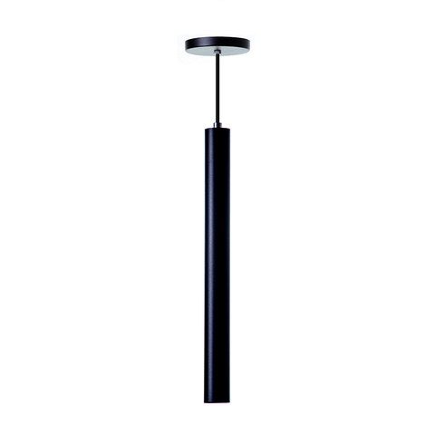 Pendente Tubo Cilindro Alumínio 30cm: Cor Preto