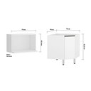 Ver imagem 4 de Gabinete para Banheiro sem Furação com Nicho Branco Suprema Luciane Móveis