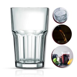 copo vidro linha chicago transparente 310ml original 123útil - 1